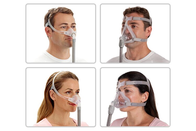 دو نوع ماسک بینی و بینی-دهانی مورد استفاده در دستگاه CPAP